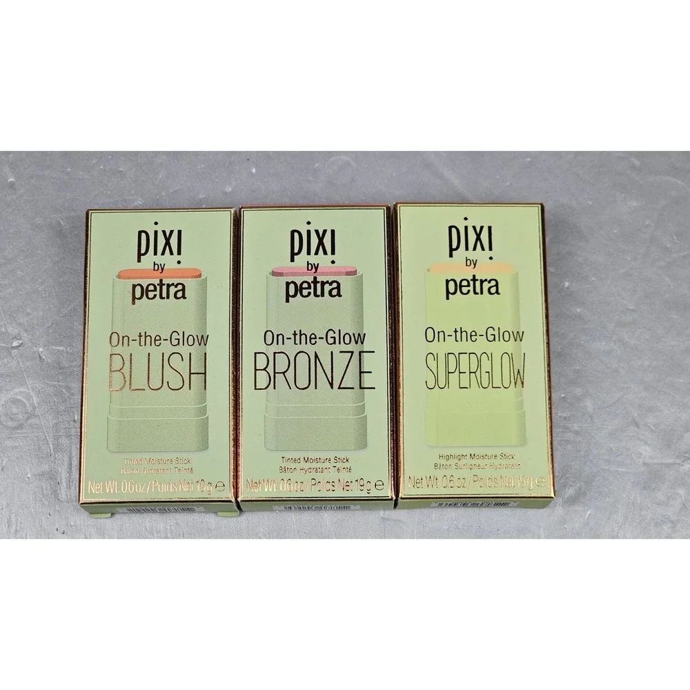 Lot Of 3 Pixi By Petra On The Glow Bronze, Blush, Superglow Tinted Highlighted